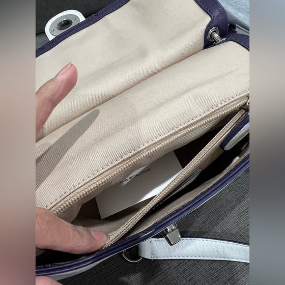 Coach Legacy White Purple Archival Crossbody Bag - Picture 6 of 8